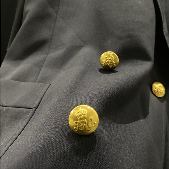 Ralph Lauren Navy Double-Breasted Blazer with Gold Buttons - Picture 14 of 15